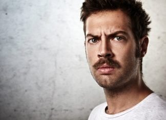 man with strong mustache