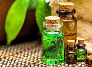 bottles of essential oils