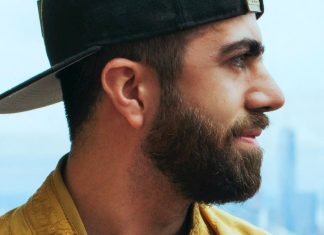 three months trimmed beard growth